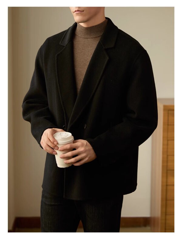 Men's High-end Casual Padded Woolen Coat - Image 5