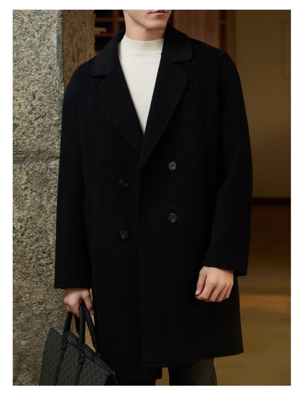 Double-sided Woolen Coat Men's Mid-length Woolen Thick Coat - Image 7