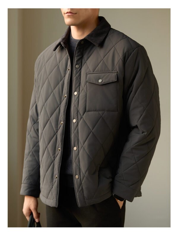 Men's Lapel Cotton-padded Coat Warm Jacket - Image 3