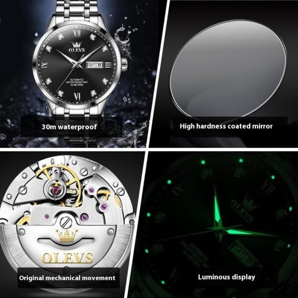 Men's Waterproof Automatic Mechanical Watch - Image 2