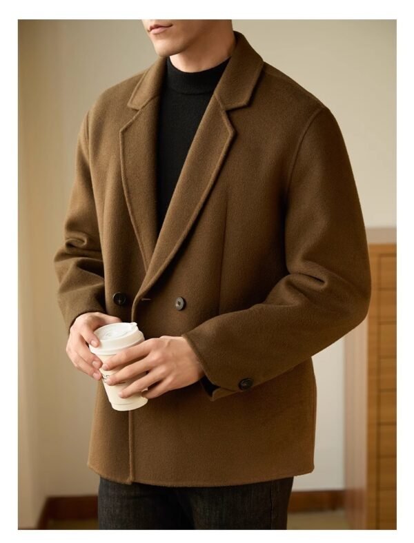 Men's High-end Casual Padded Woolen Coat - Image 6