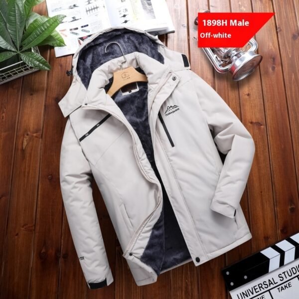 Men's Plus Size Loose Riding Windproof Mountaineering Cotton-padded Jacket - Image 3