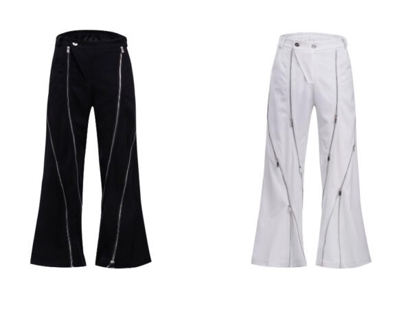 Deconstructing Metal Zipper Design Micro-pull Suit Pants - Image 3