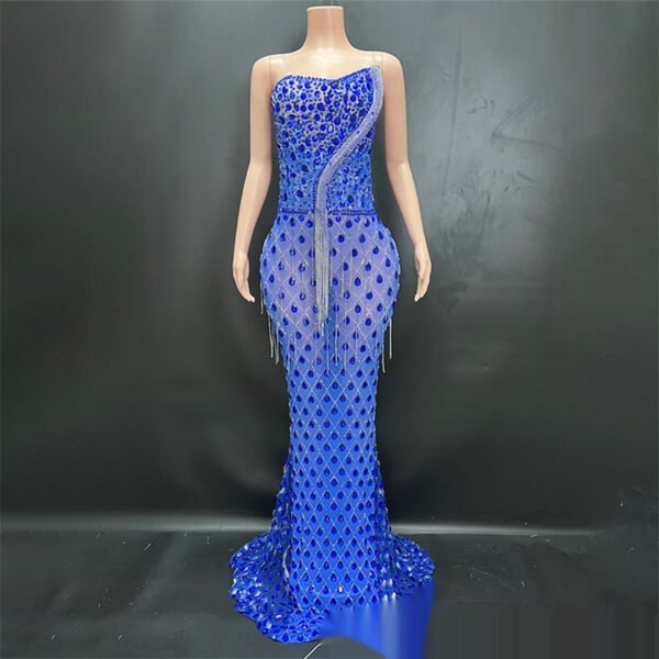 No Back Traceless Sexy Elegant Fishtail Gown - Image 7