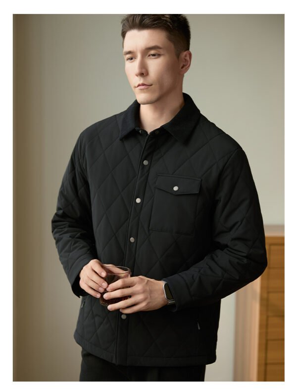 Men's Lapel Cotton-padded Coat Warm Jacket - Image 5