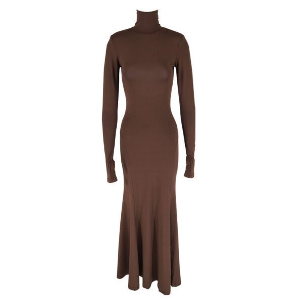 Women's Skinny Hip Skirt Backless Evening Party Dress - Image 5