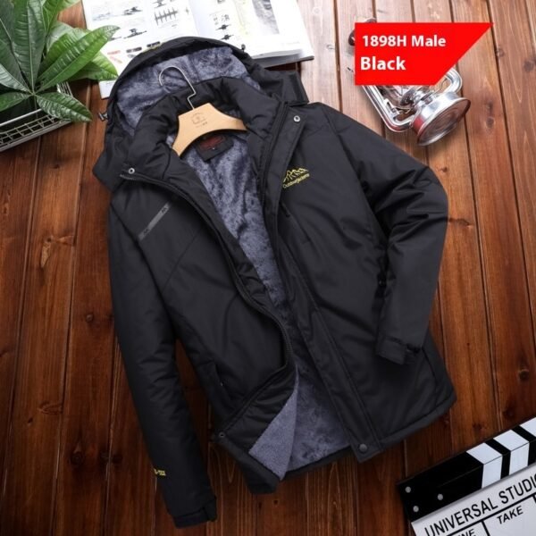 Men's Plus Size Loose Riding Windproof Mountaineering Cotton-padded Jacket - Image 9