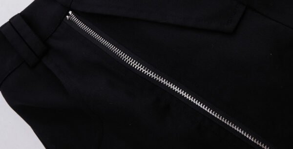 Deconstructing Metal Zipper Design Micro-pull Suit Pants - Image 4