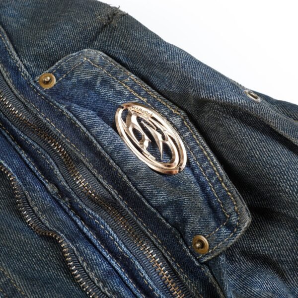 Men's American-style Street Fashion High Street Heavy Industry Heavy Shaped Denim Trousers - Image 2