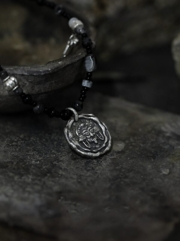Sterling Silver 999 Chinese Style Pendant Women's God Of Wealth Necklace - Image 2
