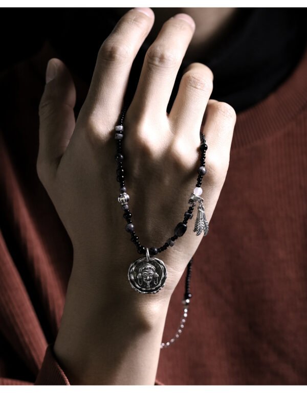 Sterling Silver 999 Chinese Style Pendant Women's God Of Wealth Necklace - Image 3