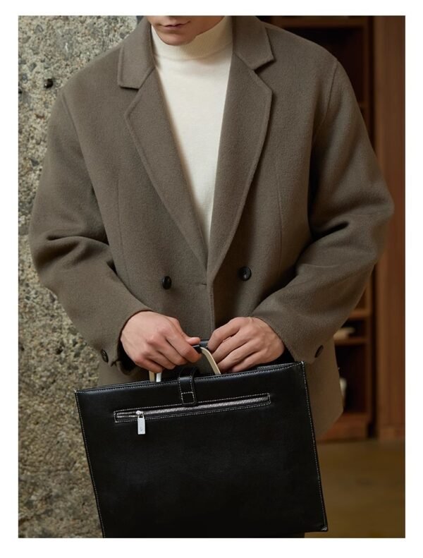 Men's High-end Casual Padded Woolen Coat - Image 7