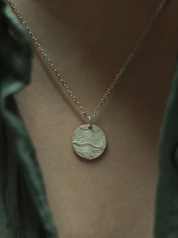 Handmade Sterling Silver Pendant Couple Necklace - Image 3