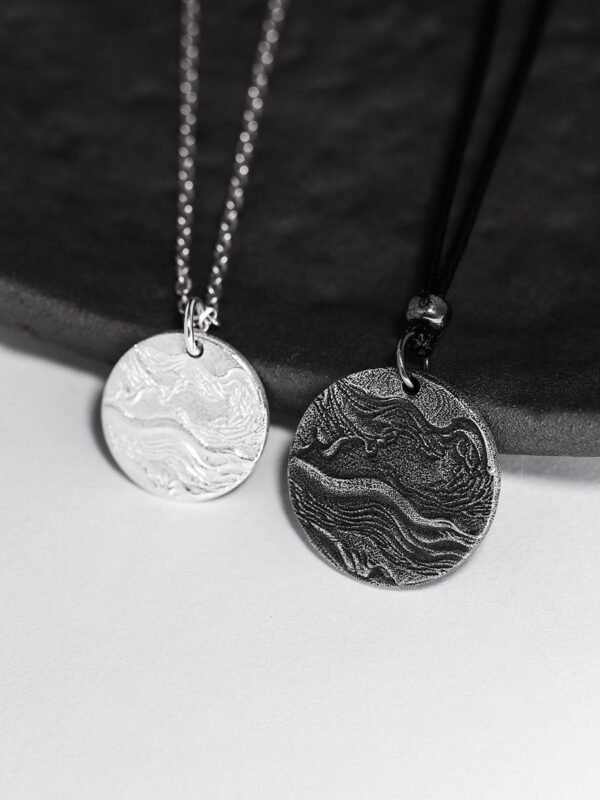 Handmade Sterling Silver Pendant Couple Necklace - Image 6