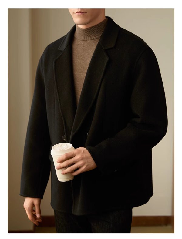 Men's High-end Casual Padded Woolen Coat - Image 2