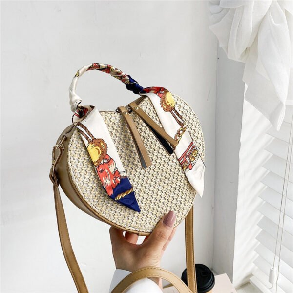 Straw Silk Scarf Spring Simple Shoulder Messenger Phone Bag - Image 4