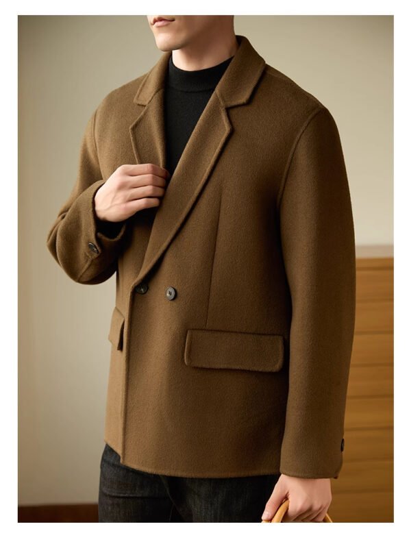 Men's High-end Casual Padded Woolen Coat - Image 8
