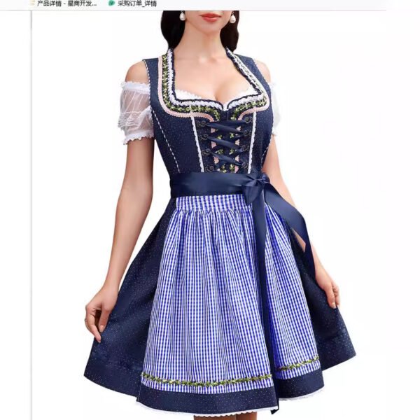 Halloween Maid Uniform Barpool Women's Sexy Mini Dress Dirndl - Image 4