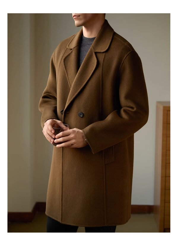 Double-sided Woolen Coat Men's Mid-length Woolen Thick Coat - Image 2