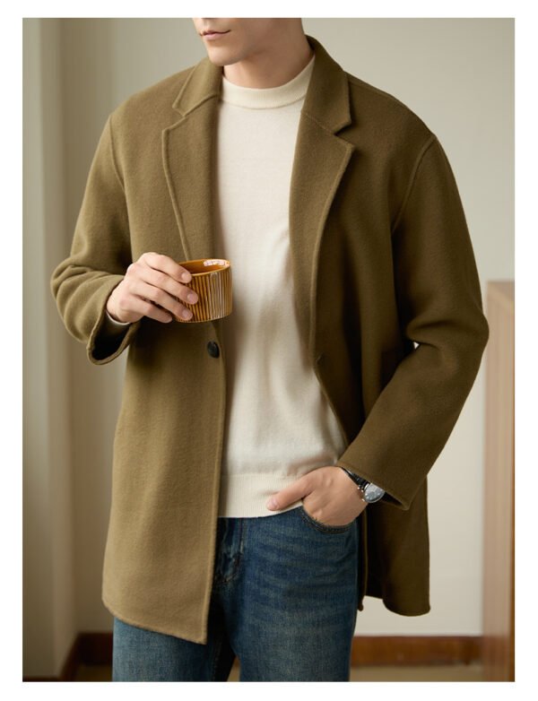 Men's Thermal Wool Blazer Collar Coat - Image 5
