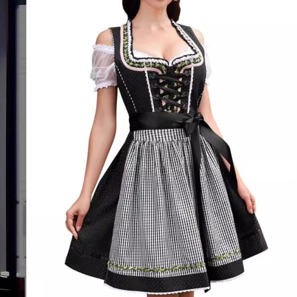 Halloween Maid Uniform Barpool Women's Sexy Mini Dress Dirndl - Image 3