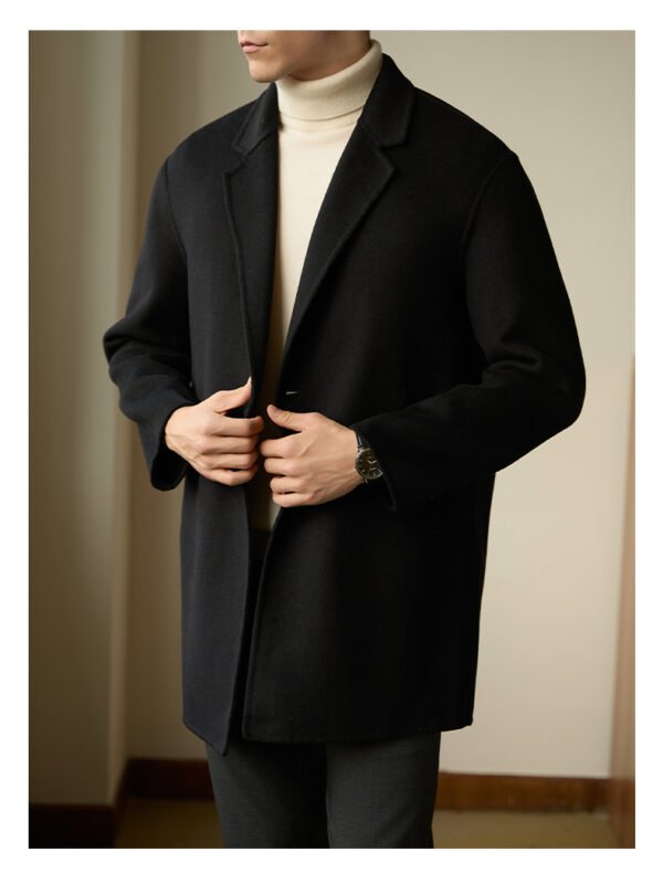 Men's Thermal Wool Blazer Collar Coat - Image 4