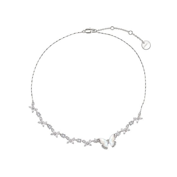 Diamond White Shell Butterfly Necklace Clavicle Chain - Image 5