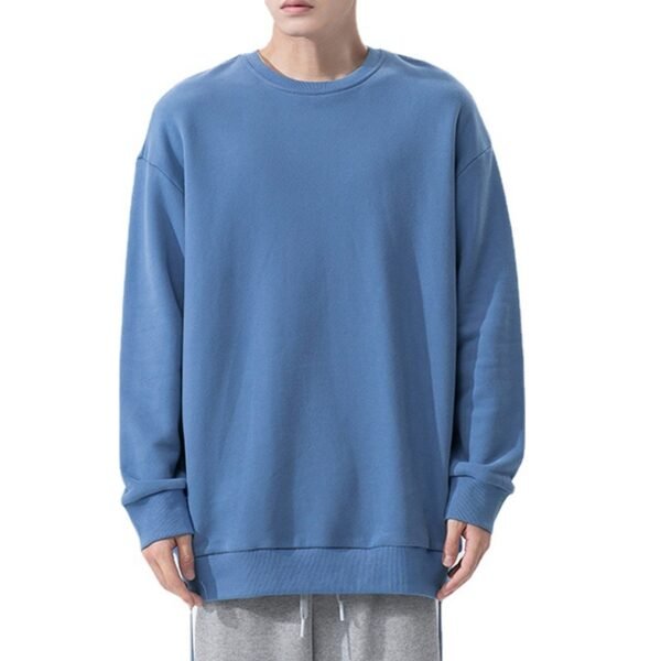 Round Neck Sweater Solid Color Couple Loose Velvet Hoodie - Image 8