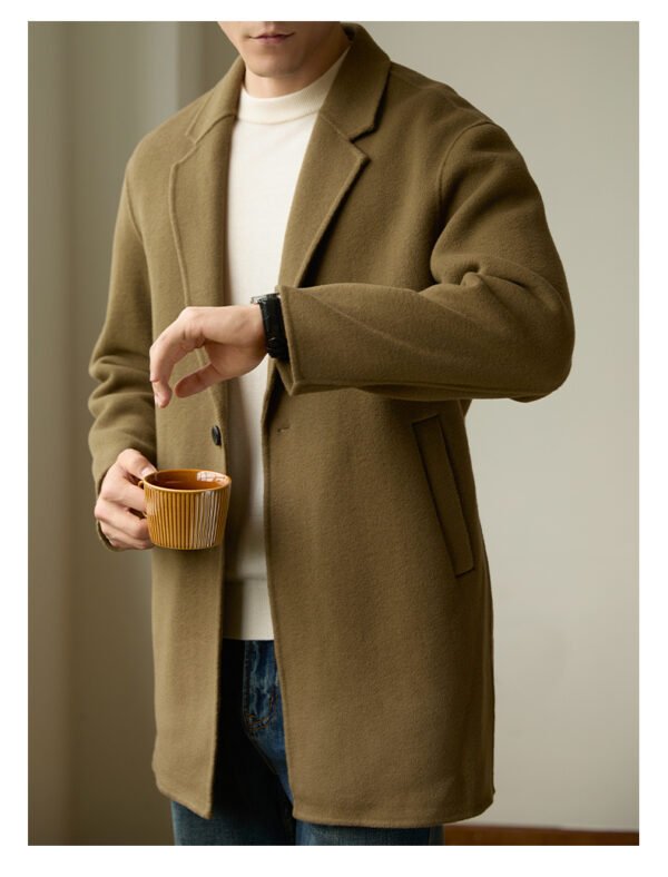 Men's Thermal Wool Blazer Collar Coat - Image 2