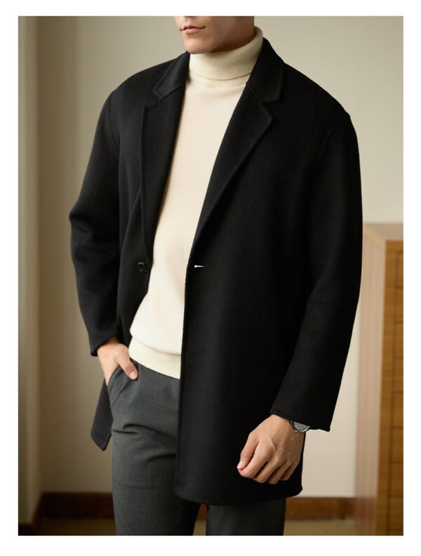 Men's Thermal Wool Blazer Collar Coat - Image 3