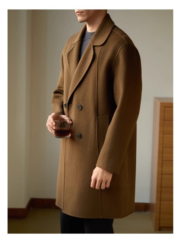 Double-sided Woolen Coat Men's Mid-length Woolen Thick Coat - Image 9