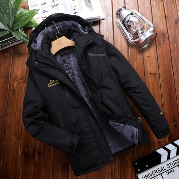 Men's Plus Size Loose Riding Windproof Mountaineering Cotton-padded Jacket - Image 7