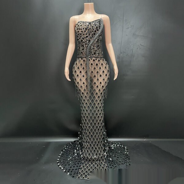 No Back Traceless Sexy Elegant Fishtail Gown - Image 10