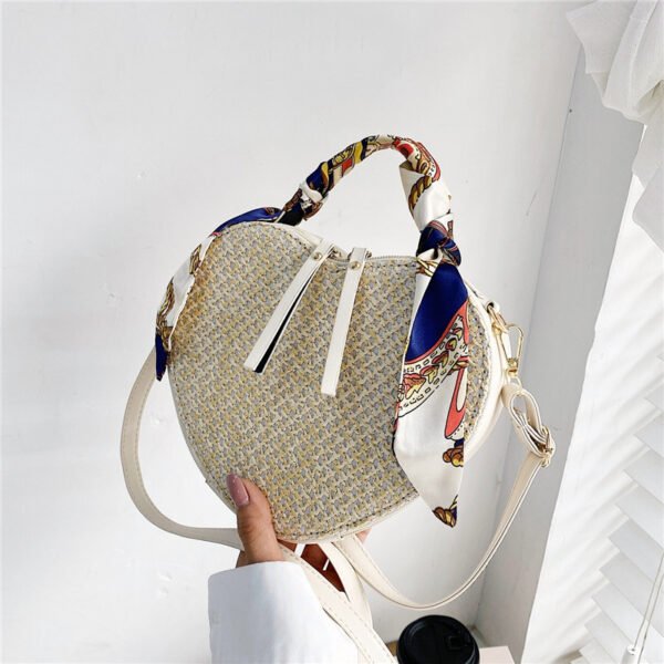 Straw Silk Scarf Spring Simple Shoulder Messenger Phone Bag - Image 6
